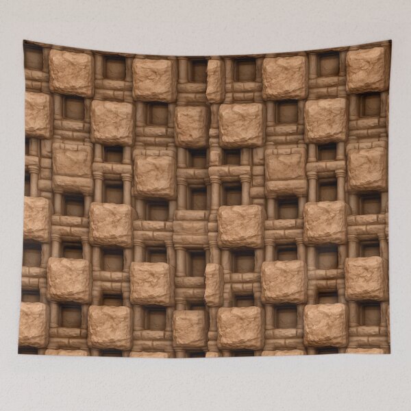 Item preview, Industrial Brown Stone Grid Relief designed and sold by Piotrek0001.