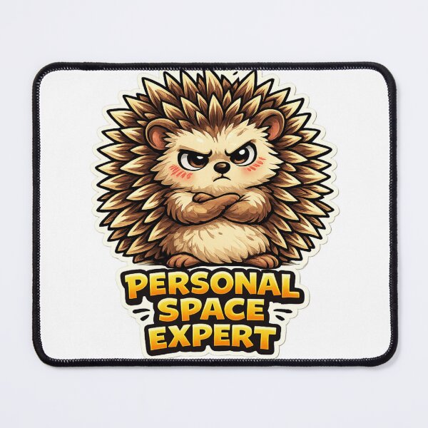 Item preview, Cute Hedgehog Personal Space Expert Sticker designed and sold by Herodestroyer.