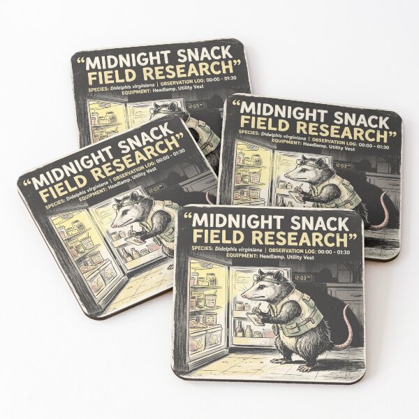 Item preview, Midnight Snack Field Research | Funny Possum Fridge Humor designed and sold by DmaarGroup.