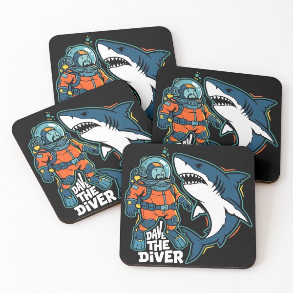 Item preview, Dave And A Great White Dave the Diver Vector Video Game Streetwear Tee designed and sold by Senpaiwaves.