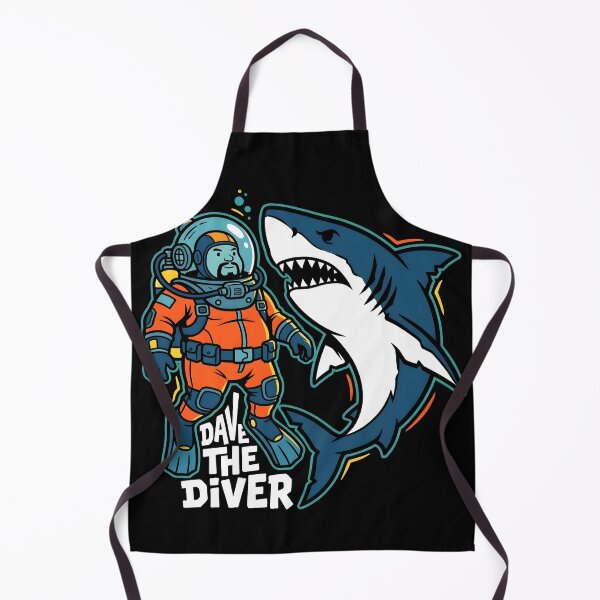 Item preview, Dave And A Great White Dave the Diver Vector Video Game Streetwear Tee designed and sold by Senpaiwaves.