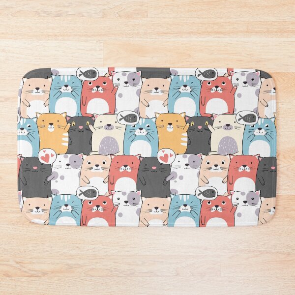Item preview, Cute colorful cats designed and sold by FatBirdie.