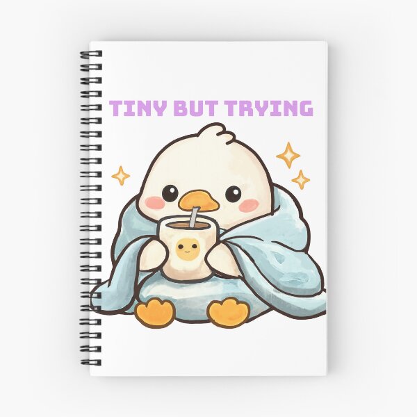 Item preview, Tiny But Trying Cute Duck Cozy Coffee Motivational Kawaii designed and sold by MariaTsy.