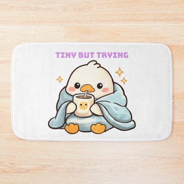 Item preview, Tiny But Trying Cute Duck Cozy Coffee Motivational Kawaii designed and sold by MariaTsy.