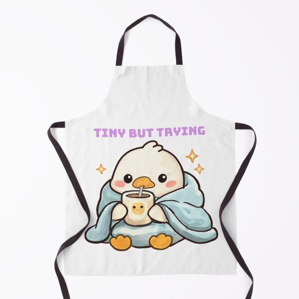 Item preview, Tiny But Trying Cute Duck Cozy Coffee Motivational Kawaii designed and sold by MariaTsy.