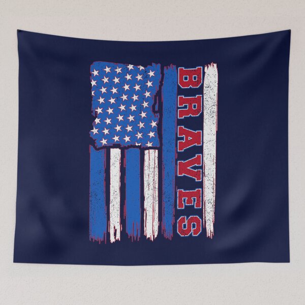 Item preview, Vintage Braves Distressed US Flag Sports Team Spirit designed and sold by RockTheFeal.