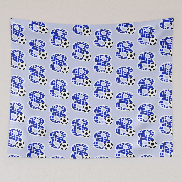Item preview, Football Number 8 Blue Eight No #8 designed and sold by Jeallan Designs.