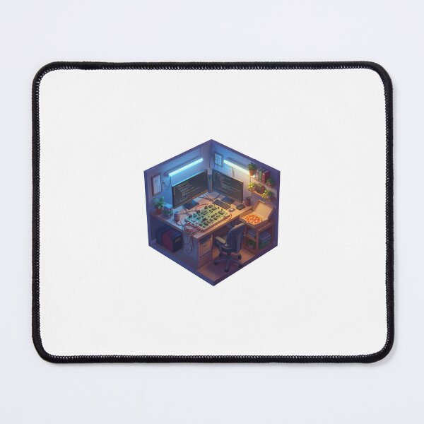 Item preview, Isometric Room of an Engineering Student at Night designed and sold by Nosvaq.