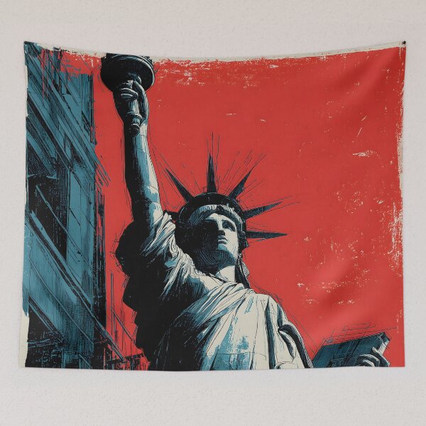 Item preview, Statue of Liberty - Vintage Urban Illustration designed and sold by ClubVacay.