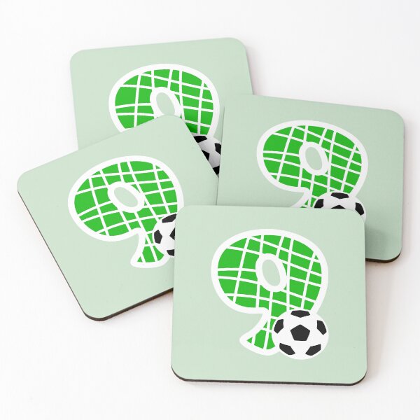 Item preview, Football Number 9 Green Nine No #9 designed and sold by Jeallan Designs.