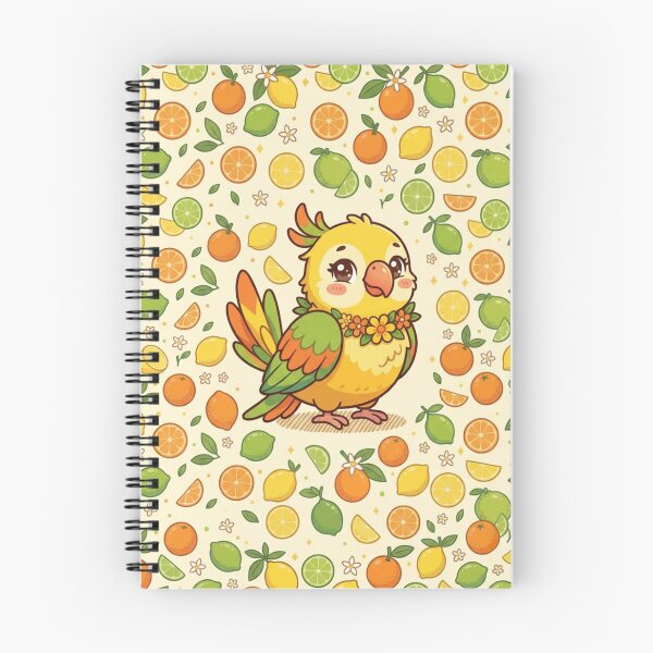 Item preview, Cute Parrot Citrus Pattern - Kawaii Bird Illustration  designed and sold by Megaera8.