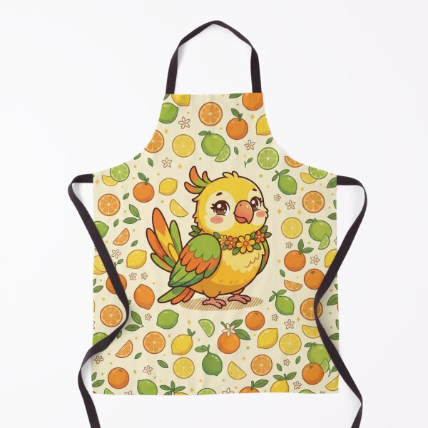 Item preview, Cute Parrot Citrus Pattern - Kawaii Bird Illustration designed and sold by Megaera8.