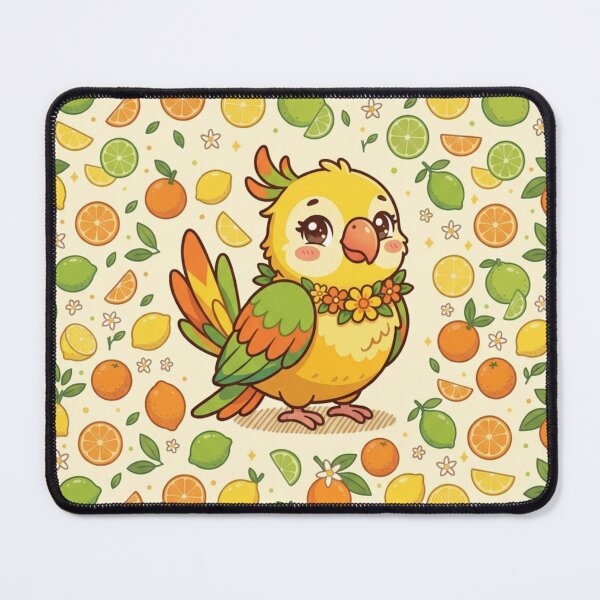 Item preview, Cute Parrot Citrus Pattern - Kawaii Bird Illustration  designed and sold by Megaera8.