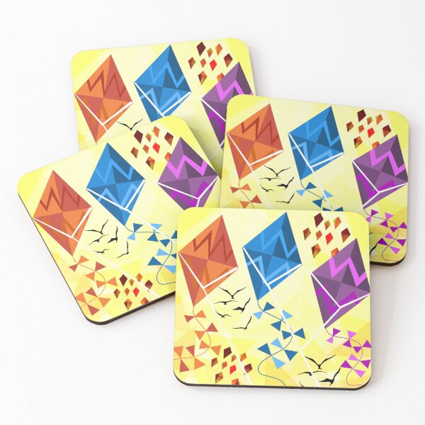 Item preview, Colourful Kites Flying across a Bright Sunny sky designed and sold by Andrew  Hitchen.