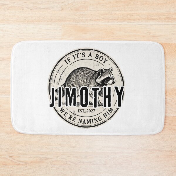 Item preview, If It's A Boy We're Naming Him Jimothy - Funny Jimothy Raccoon Pregnancy Announcement EST 2027 designed and sold by Neurospicy Trolls.