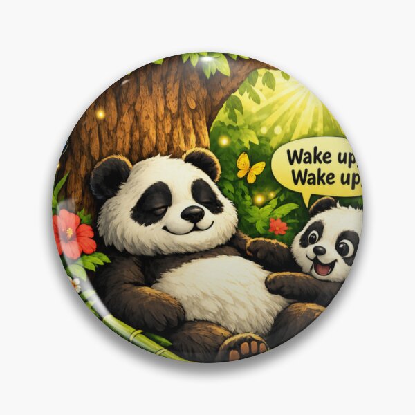Item preview, Cute panda morning design  designed and sold by urbanshop7.