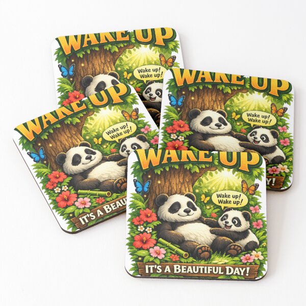 Item preview, Cute panda morning design  designed and sold by urbanshop7.