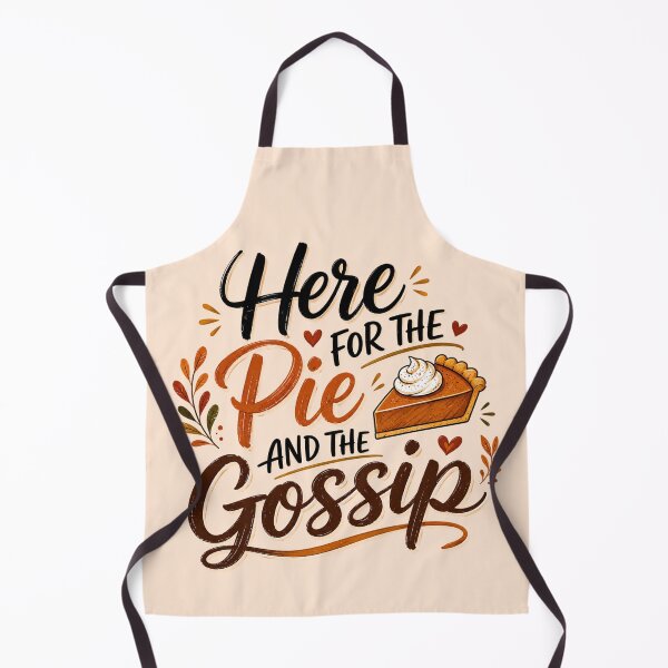 Item preview, Here for the Pie and the Gossip Thanksgiving Design – Funny Fall Design designed and sold by TheStephanieRome.