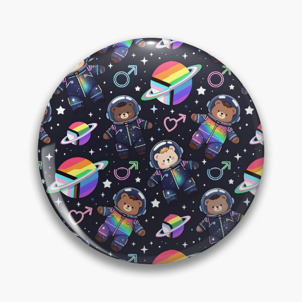 Item preview, Cute Astronaut Teddy Bears Pride Space Seamless Pattern designed and sold by ZhivanCrimson.