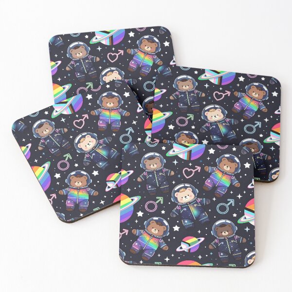 Item preview, Cute Astronaut Teddy Bears Pride Space Seamless Pattern designed and sold by ZhivanCrimson.