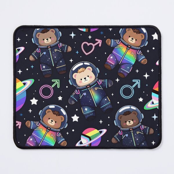 Item preview, Cute Astronaut Teddy Bears Pride Space Seamless Pattern designed and sold by ZhivanCrimson.
