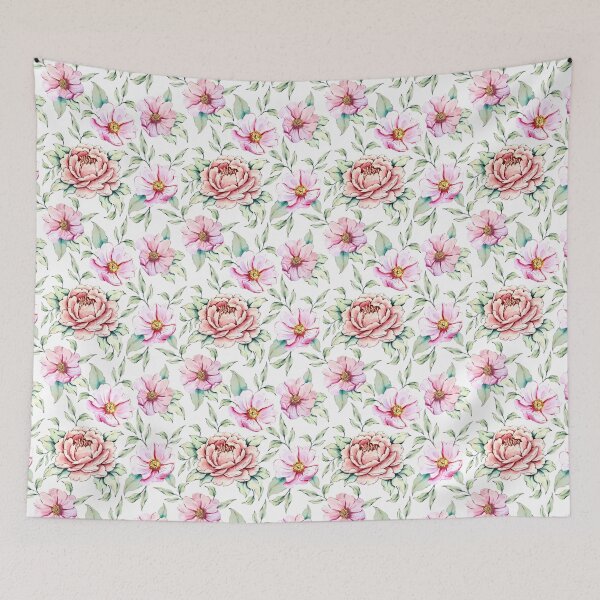 Item preview, Watercolor Pink Flowers designed and sold by sweta_r.art.