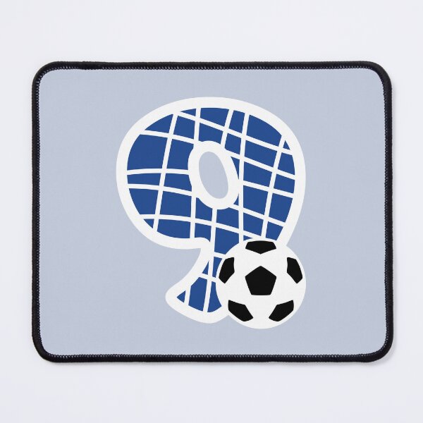 Item preview, Football Number 9 Blue Nine No #9 designed and sold by Jeallan Designs.