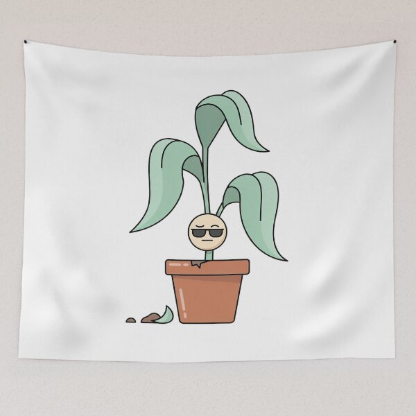 Item preview, Tired Sassy Houseplant Wearing Sunglasses designed and sold by Whoopau.