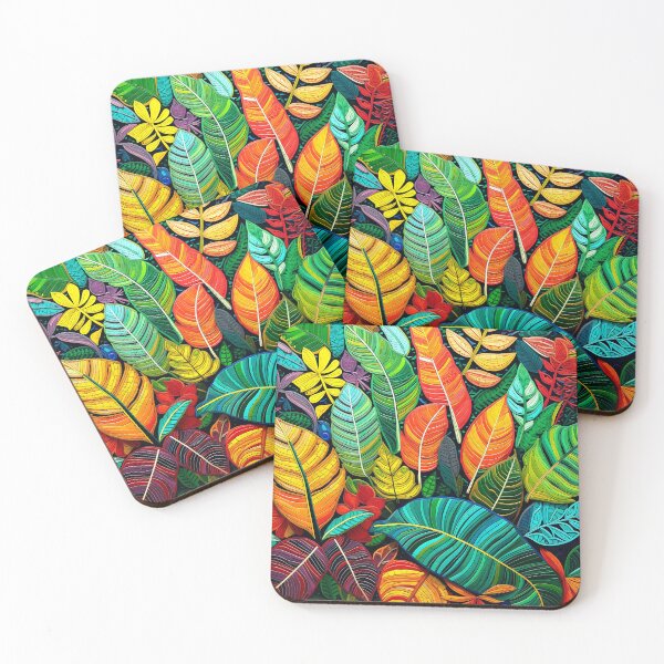 Item preview, Tropical Island Forever Summer Colorfully Vibrant Leaves Designs designed and sold by DEC02.