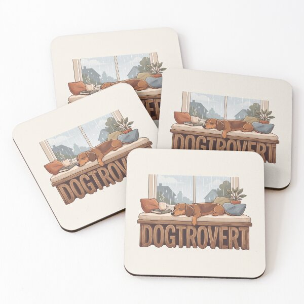 Item preview, Cozy Dogtrovert Dachshund Rainy Window designed and sold by MythicCotton.