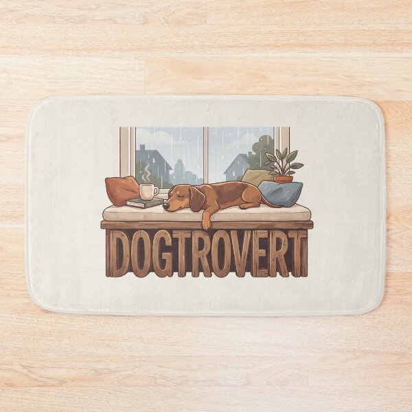 Item preview, Cozy Dogtrovert Dachshund Rainy Window designed and sold by MythicCotton.