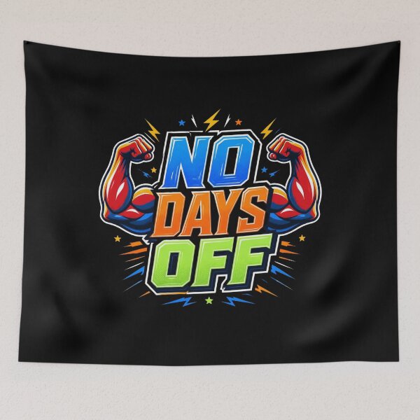 Item preview, No Days Off Flexing Biceps Bodybuilding Workout designed and sold by PACS0011.