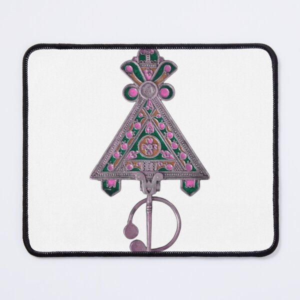 Item preview, Colorful Amazigh Fibula - Traditional Berber Silver Jewelry Design designed and sold by stevanosromiro.