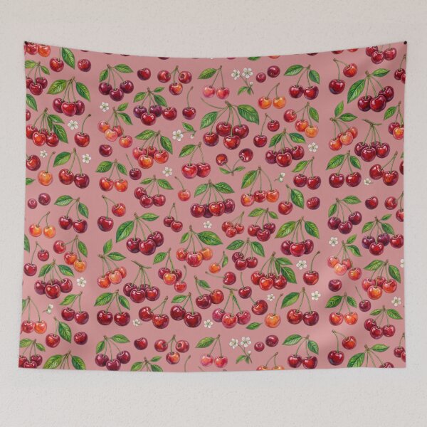 Item preview, Sweet Cherries Print - Painted Fruit Pattern designed and sold by Megaera8.