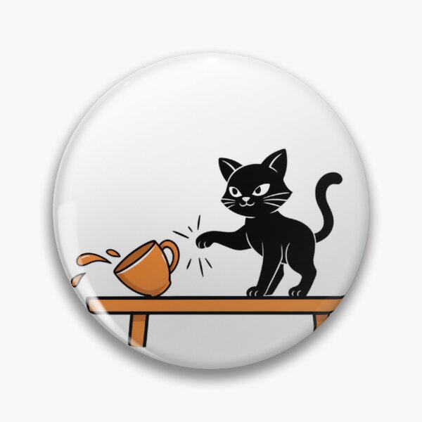 Item preview, Mischievous Black Cat Knocking Over Watering Can designed and sold by Whoopau.