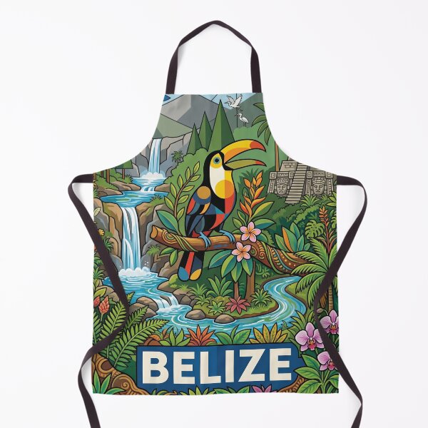 Item preview, BELIZE Travel Illustration - Geometric Toucan Perching designed and sold by ZUMERI.
