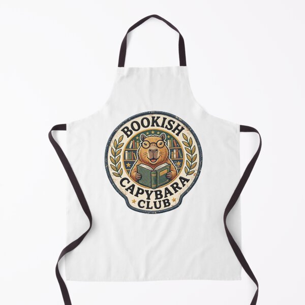 Item preview, Bookish Capybara Club Vintage Embroidered Library Badge designed and sold by urbinet.