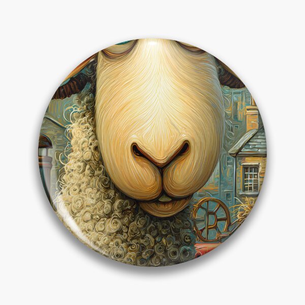 Item preview, Charming Whimsical Sheep on a Vintage Tractor Scene designed and sold by Artessie.