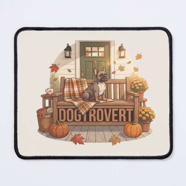 Item preview, Cute Dogtrovert Frenchie Autumn Porch designed and sold by MythicCotton.