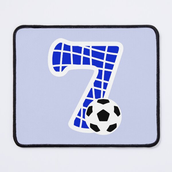 Item preview, Football Number 7 Blue Seven No #7 designed and sold by Jeallan Designs.