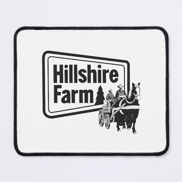 Item preview, Vintage Hillshire Farm Country Horse Carriage Logo Monochrome designed and sold by aglbath.
