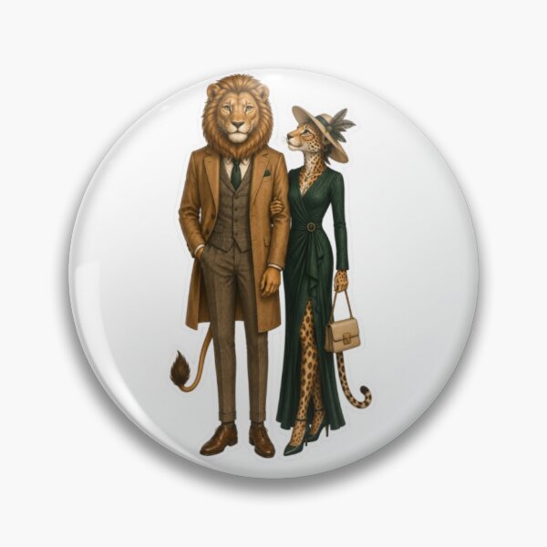 Item preview, Elegant Lion and Leopard Couple designed and sold by Snurly.