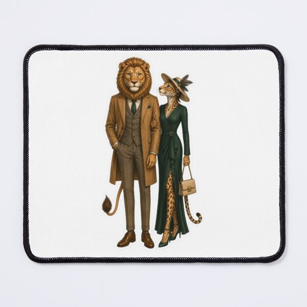 Item preview, Elegant Lion and Leopard Couple designed and sold by Snurly.