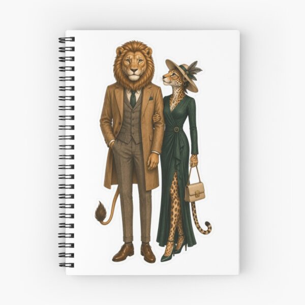 Item preview, Elegant Lion and Leopard Couple designed and sold by Snurly.