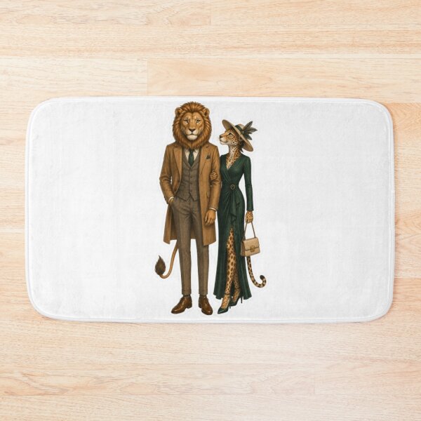 Item preview, Elegant Lion and Leopard Couple designed and sold by Snurly.
