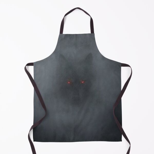 Item preview, Black Wolf in the Fog with Glowing Red Eyes designed and sold by naturalsurvival.