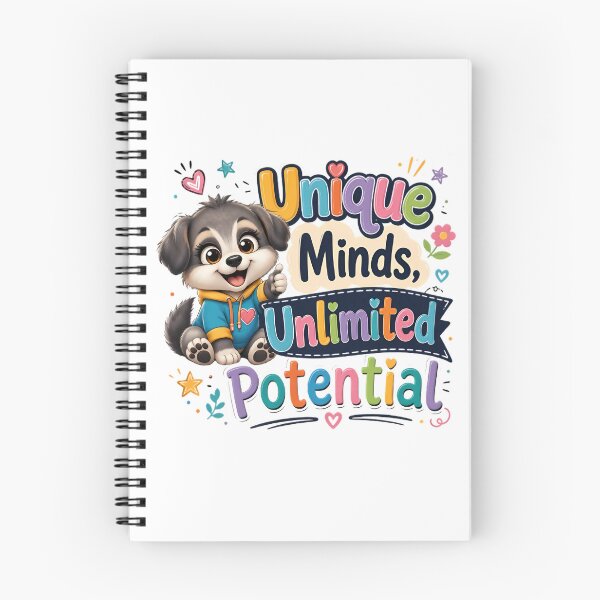 Item preview, Unique Minds, Unlimited Potential – Cute Puppy Autism Awareness Inspirational Design designed and sold by HoMya.
