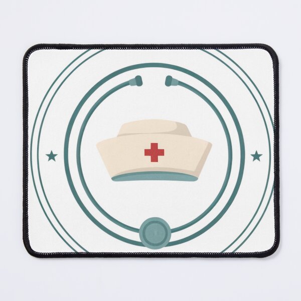 Item preview, Nurse Cap and Stethoscope Retro Badge Design designed and sold by Whoopau.