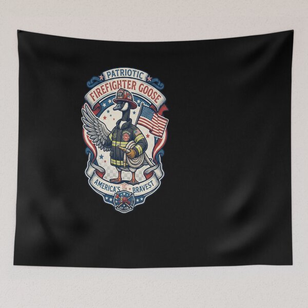Item preview, Patriotic Firefighter Goose designed and sold by medan1.