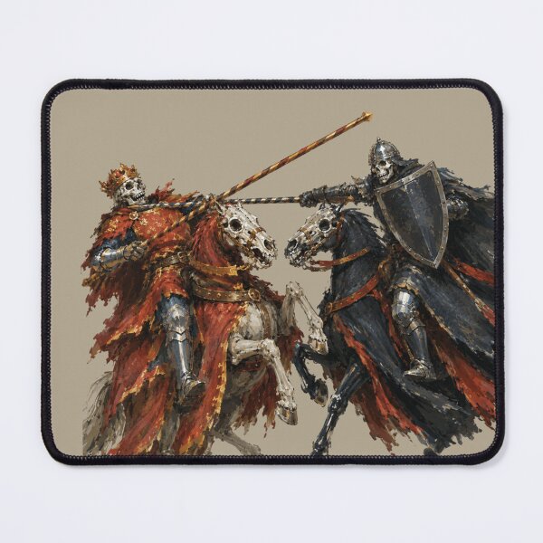 Item preview, Skeleton Knight Joust Dark Medieval Fantasy Art designed and sold by ZOHRR.